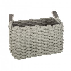 Lot de 3 paniers en tricot rectangulaire gris - My Kozy Shop