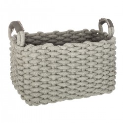 Lot de 3 paniers en tricot rectangulaire gris - My Kozy Shop