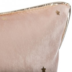 Coussin rêves rose pastel et or 