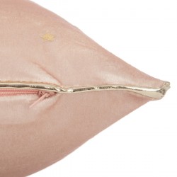 Coussin rêves rose pastel et or 