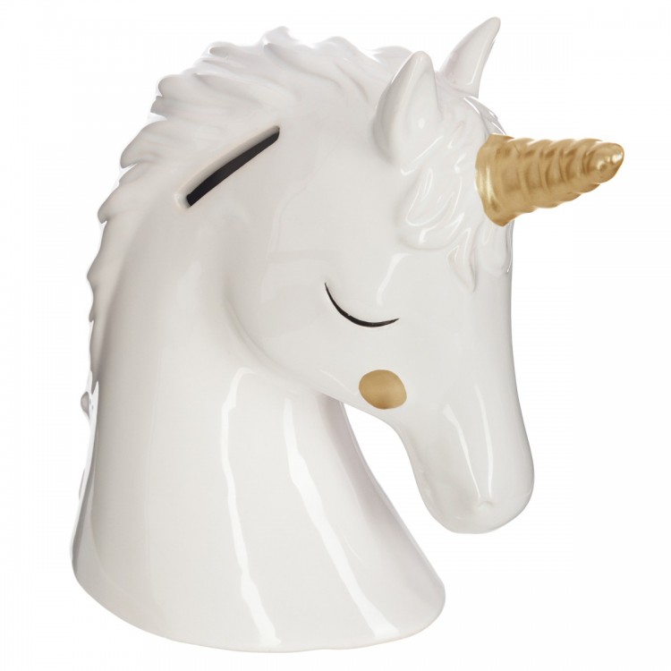 Tirelire Licorne blanche