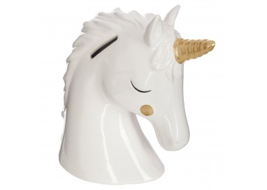 Tirelire Licorne blanche