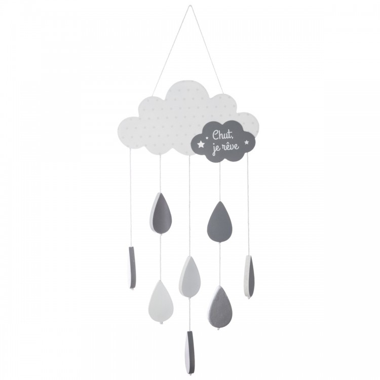 Suspension Nuage gris