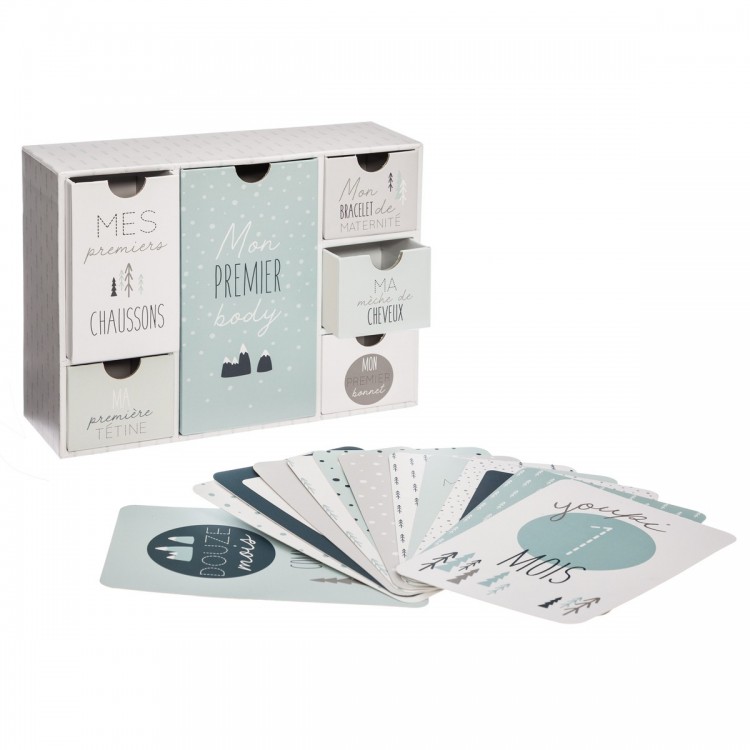 Coffret de naissance et cartes 