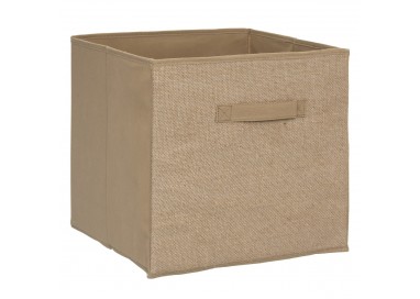 Boîte de rangement carré Toile de jute