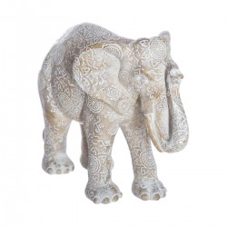 Éléphant en résine Blanc H15