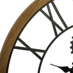 Horloge métal et bois mécanisme 