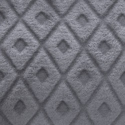 Plaid en flanel 3D losange gris foncé 180x230cm 
