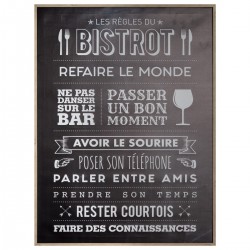 Toile en ardoise Bistrot