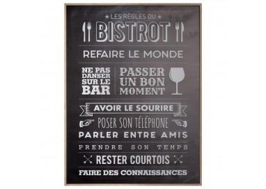 Toile en ardoise Bistrot