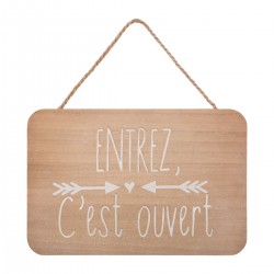 Plaque de porte en bois 