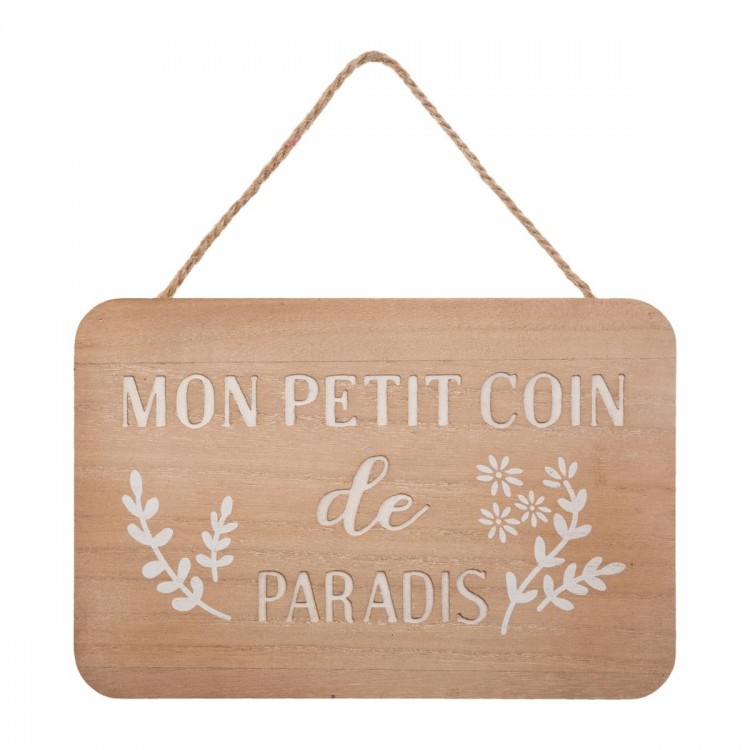 Plaque de porte en bois