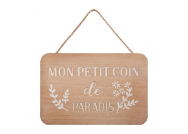 Plaque de porte en bois