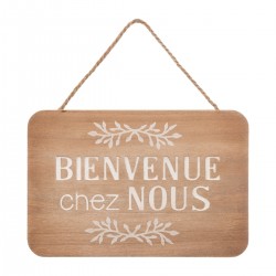 Plaque de porte en bois 