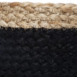 Panier en jute et noir L  