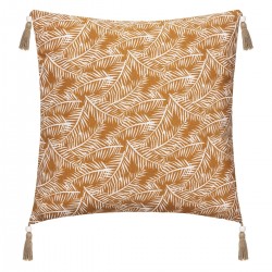 Coussin en coton safari girafe ocre