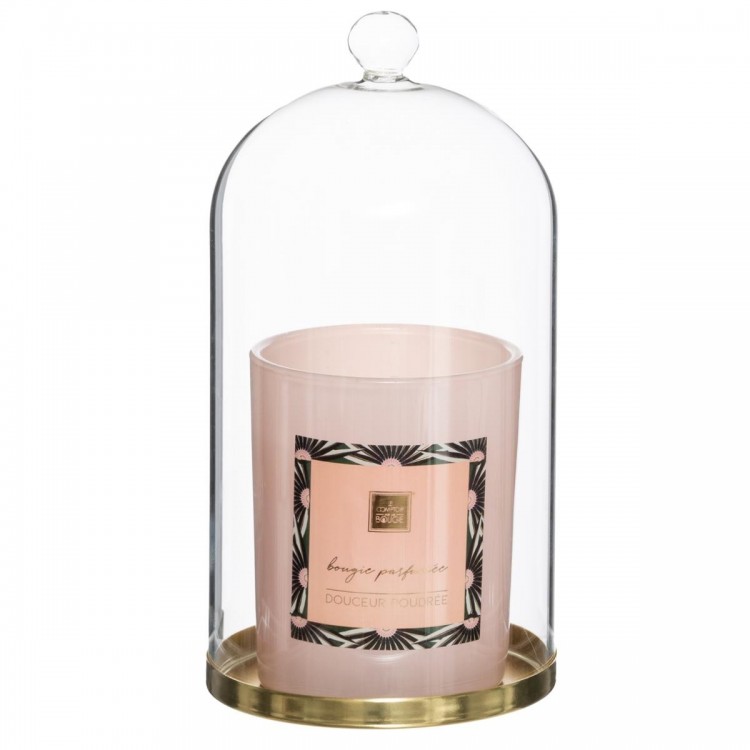 Bougie parfumée sous cloche Feel rose