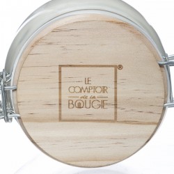 Bougie parfumée couvercle de bois 330gr  