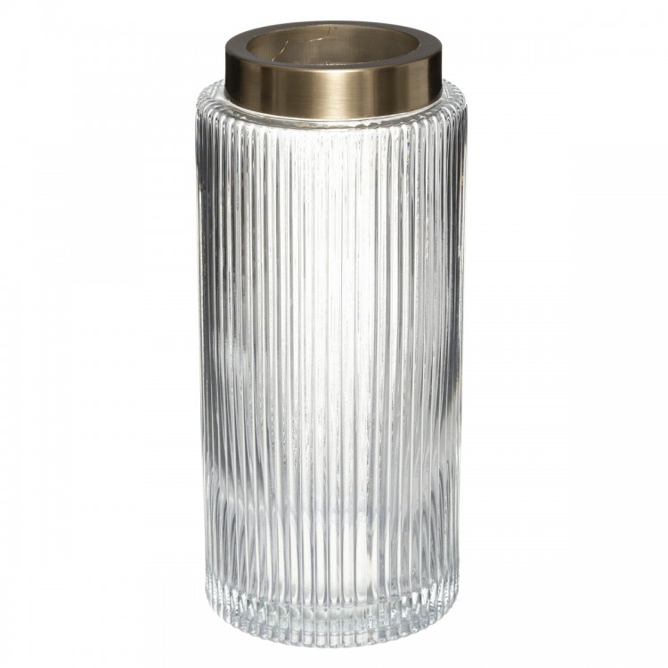 Vase transparent métal Flower
