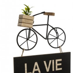 Déco murale Vélo citation en bois 