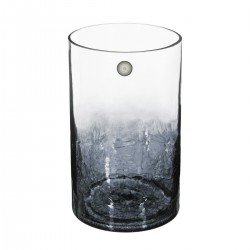 Vase cylindrique verre craquelé - 3 coloris