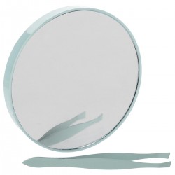 Miroir de poche rond et sa pince - 3 coloris