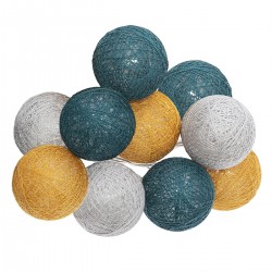 Guirlande led 10 boules City - 2 coloris