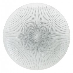 Assiette plate grise "Dots" D28cm