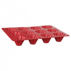 Moule à 24 financiers en silicone PROFESSIONNEL - Rouge - Veo shop