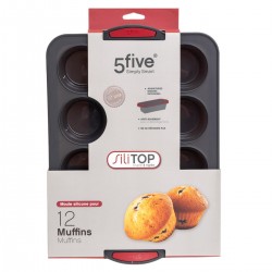 Moule en silicone pour 12 Muffins Silitop