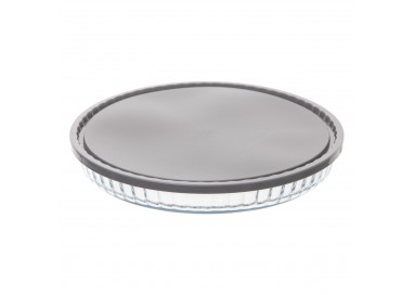 Plat à tarte en verre et couvercle 27 cm - My Kozy Shop