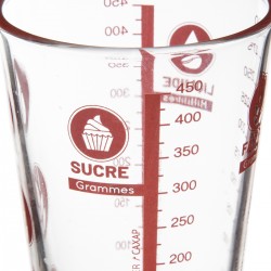 Verre doseur en verre 0,5 litre - 2 coloris