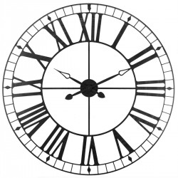 Horloge métal noir vintage