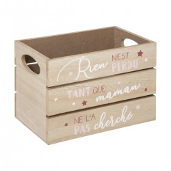 Cagette en bois rose x2