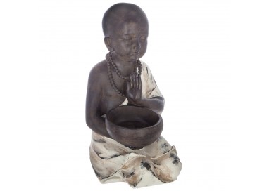 Statuette de bouddha assis en résine patinée - My Kozy shop