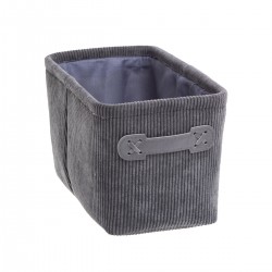 Boîte de rangement velours gris 15x31