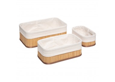 Set de panier x 3 Bambou naturel