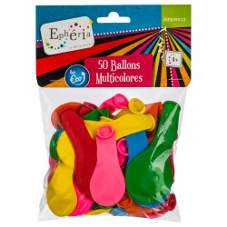 Ballons gonflables multicolores x50