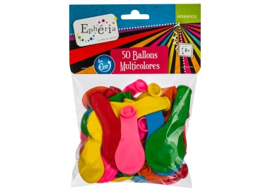 Ballons gonflables multicolores x50
