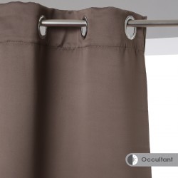 Rideau occultant couleur taupe