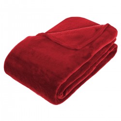 Plaid microfibre rouge - grand