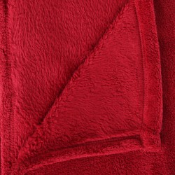 Plaid microfibre rouge - grand