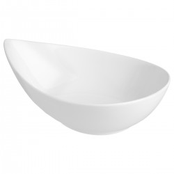 Coupelle "Goutte" en porcelaine blanche 21x16cm