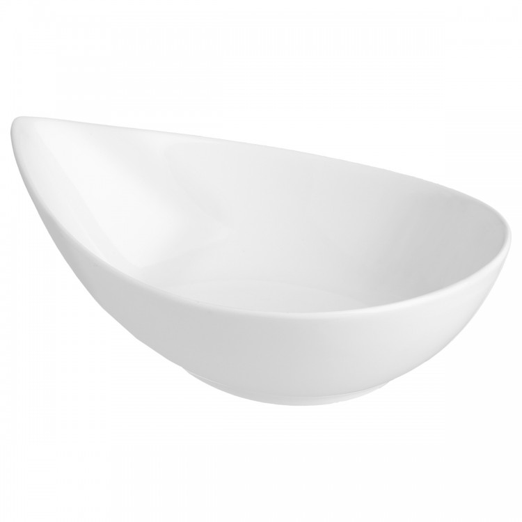 Coupelle "Goutte" en porcelaine blanche 21x16cm