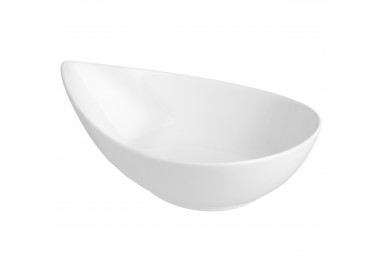 Coupelle "Goutte" en porcelaine blanche 21x16cm