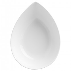 Coupelle "Goutte" en porcelaine blanche 21x16cm