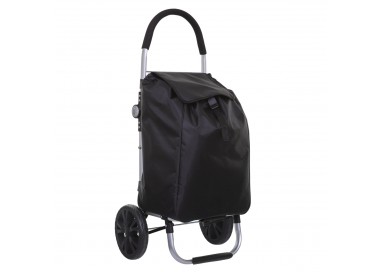 Chariot shopping noir 2 roues