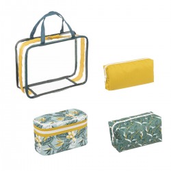 Trousse de toilette x 4 "Spring" motifs tropical - My Kozy Shop