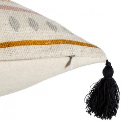 Housse de coussin rayé en coton