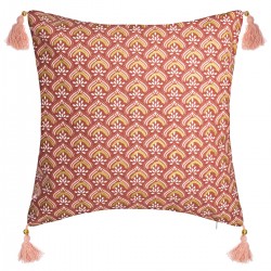 Housse de coussin Hindou rose et or - My Kozy Shop